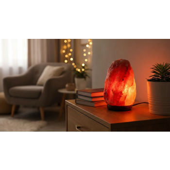 Lampa solna czerwona SÓL HIMALAJSKA  z KOPALNI waga 1-2 kg dla dzieci